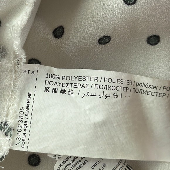 Mango Polka Dot Blouse Size 4 - Picture 5 of 7